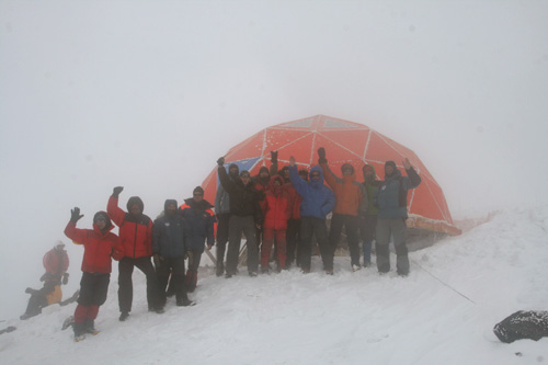 Elbrus hut on the col 5300