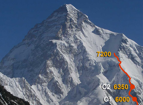 K2 winter route